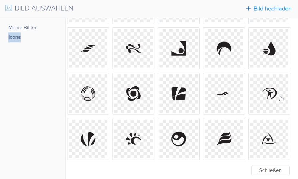Icons in der Navigationsleiste