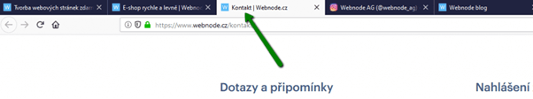 SEO titulek na kartě v prohlížeči 