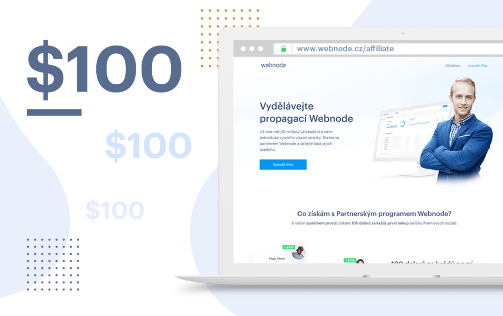 Webnode má vlastní affiliate program. 